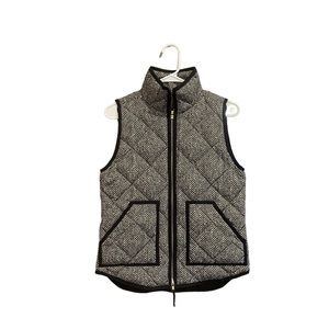 J Crew herringbone puffer vest